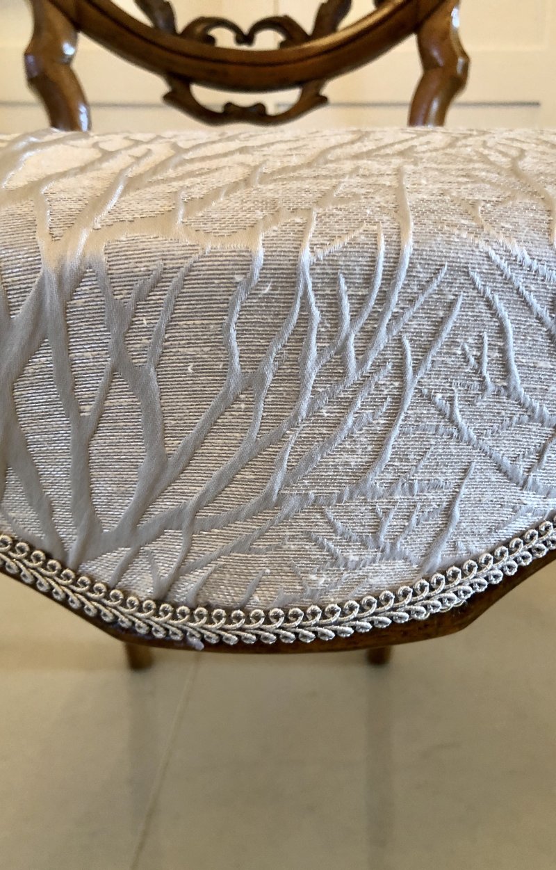 Fine Quality Set of Six Victorian Antique Walnut Dining Chairs - Image 6